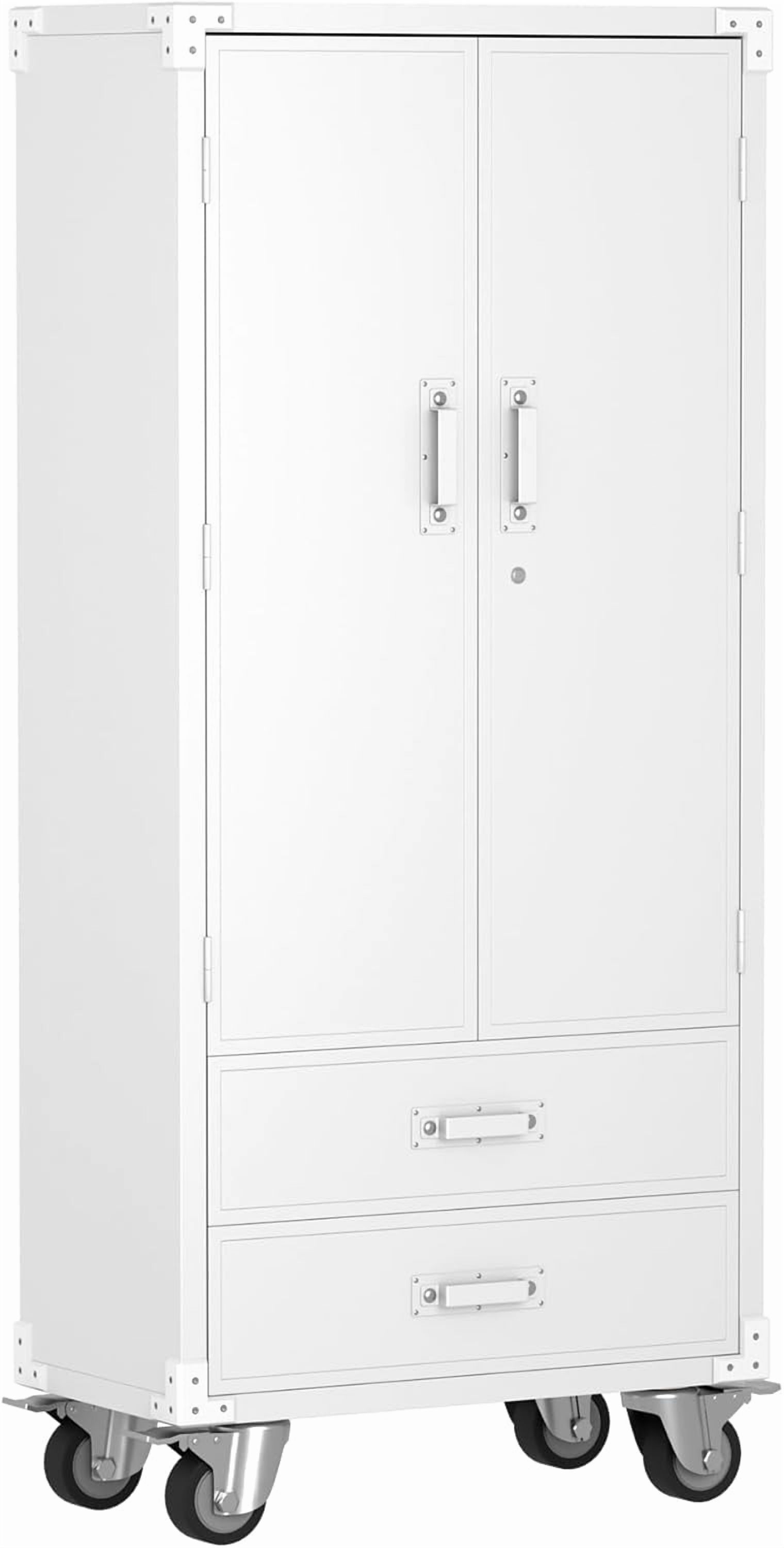 Rolling Storage Cabinet With 2 Doors And 2 Drawers Heavy Duty Metal rolling-storage-cabinet-with-2-doors-and-2-drawers-heavy-duty-metal
