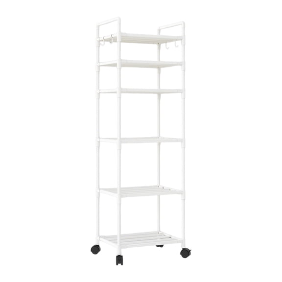 Rolling Storage Cart with Multi-Tier Shelving Unit, Portable Waterproof Plastic Organizer for Kitchen and Bathroom, 360-Degree Wheels, Easy Assembly, Space-Saving