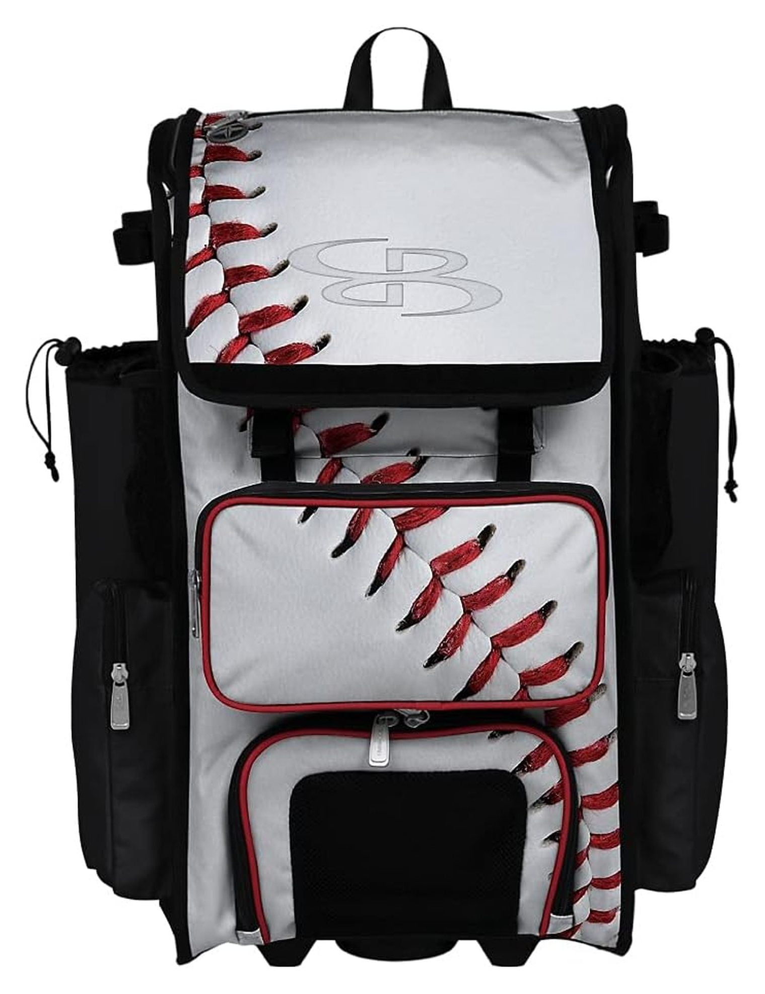 Sac De Baseball/softball Roulant Superpack 2.0 3DHC - Noir/Rouge - Nylon - 23.5x13.5x9.5 Pouces