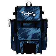 Rolling Superpack 2.0 Scratch Baseball/Softball Gear Bag - 23-1/2" x 13-1/2" x 9-1/2" - Multiple Colors - Telescopic Handle and Holds 4 Bats - Wheeled Version