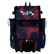 Rolling Superpack 2.0 Scratch Baseball/Softball Gear Bag - 23-1/2" x 13-1/2" x 9-1/2" - Multiple Colors - Telescopic Handle and Holds 4 Bats - Wheeled Version