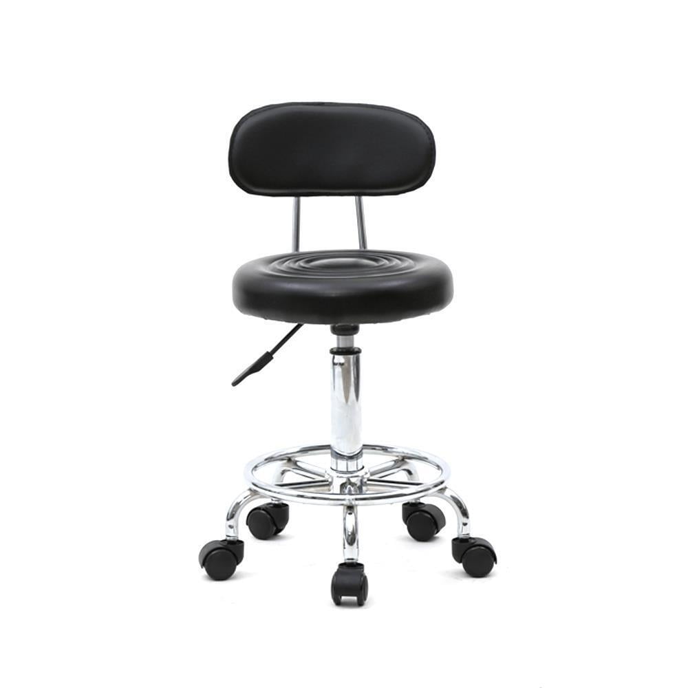 Rolling Swivel Salon Stool Chair with Back Support Height Adjustable
