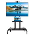 Rolling TV Stand, Mobile TV Stand for 55 to 85 Inch Screens up to 200
