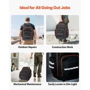 Rolling Tool Backpack,110 lbs Load Capacity,45 Pockets Heavy Duty Roller Tool Bag on Wheels,Adjustable Telescoping Handle&Stable Base,Toolbag Organizers for Construction,Mechanic
