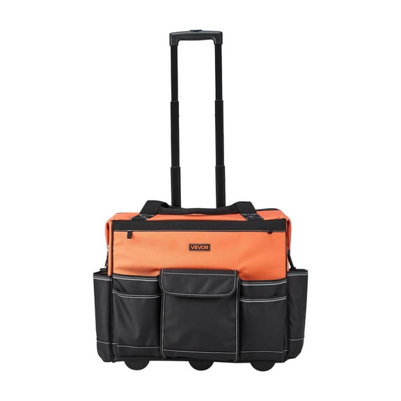 Rolling Tool Bag 27 Pockets Heavy Duty Roller Tool Bag on Wheels
