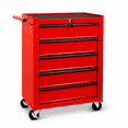 thumbnail image 1 of Rolling Tool Box on Wheels, Seizeen 5-Drawer Tool Chest & Storage Cabinet, Lockable Tool Organizer for Garage Warehouse, Red, 1 of 9