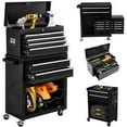thumbnail image 1 of Rolling Tool Box with Wheels and Drawers, High Capacity Rolling Tool Chest with Large Storage Cabinet, Black Tool Storage Cabinet, 1 of 11