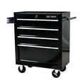 thumbnail image 1 of Rolling Tool Chest, 4 Drawer Tool Box with Wheels, Heavy Duty Industrial Service Cart Storage Organizer with Locking System, Rolling Tool Box Organizer Tool Case for Garage, Repair Shop-BLACK, 1 of 13