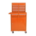 thumbnail image 1 of Rolling Tool Chest 5 Drawer Sliding Metal Drawer Rolling Tool Storage Cabinet Tool Organizer with Wheels Adjustable Shelf for Warehouse, Workshop, High Capacity,Orange, 1 of 15
