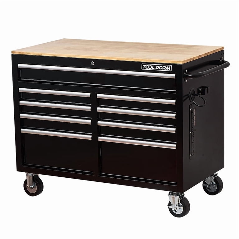 Rolling Tool Chest Extra-Deep 46In 9-Drawers, Mobile Tool Storage