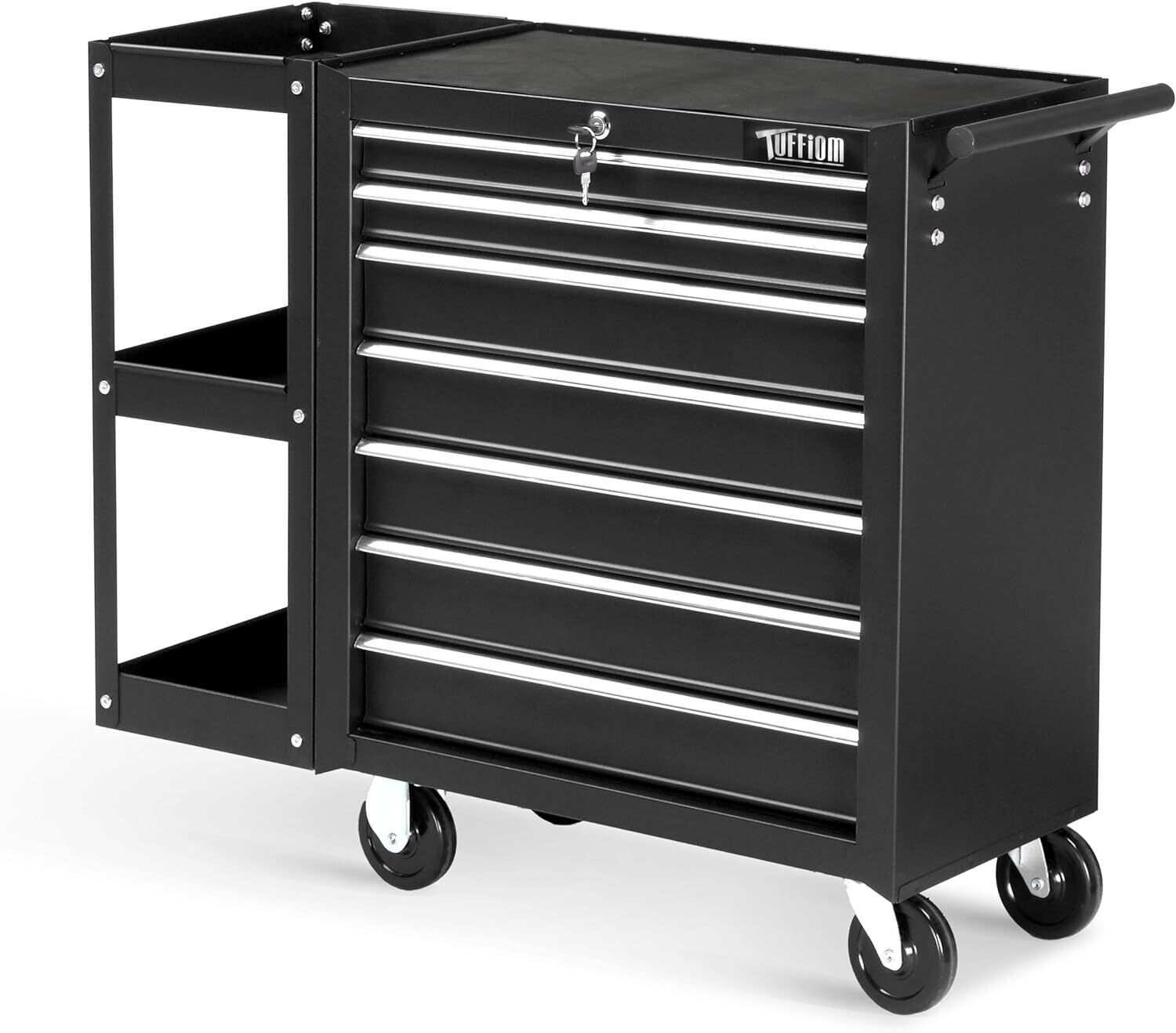 Rolling Tool Chest Tool Box with 7 Drawers & Wheels & Drawer Liners for