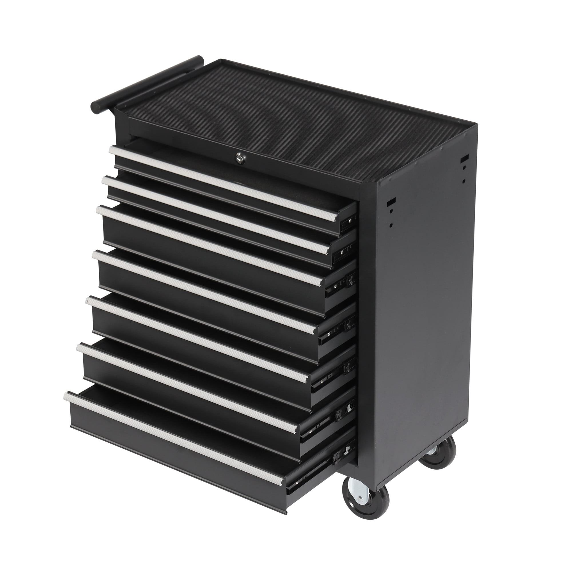 Rolling Tool Chest with 7 Drawer,Multifunctional Tool Box with Wheels,Mechanic Tool Storage Cabinet for Garage,Warehouse,Workshop,Black