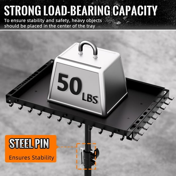 Rolling Tool Utility Cart with Wheels, Work for Garage with Magnetic Tray Mechanic Tool Organizer Rolling Tray Storage Tool Cart