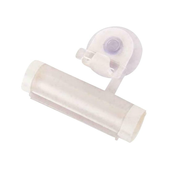 Rolling Toothpaste Dispenser Tube Squeezer Sucker Holder Hanger Gadget Tool Shower Nozzle,White,Plastic
