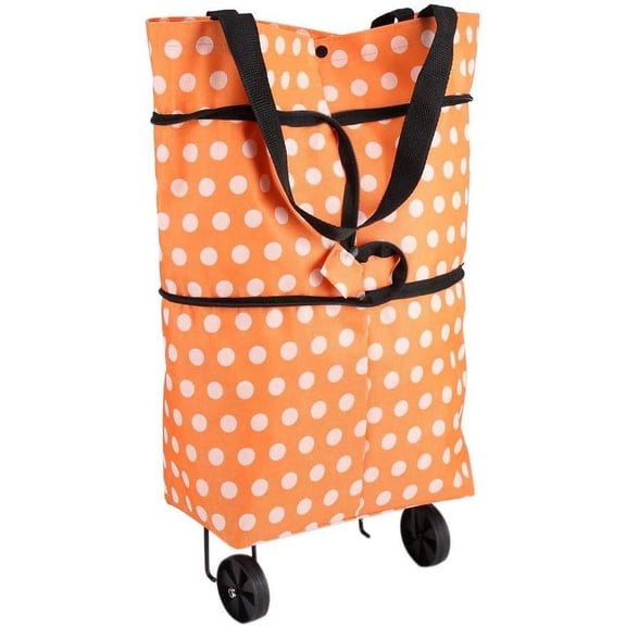 Rolling Tote Bag, Reusable Oxford Fabric with Rigid Plastic Wheels for Smooth Rolling, Quality Waterproof Material for Durability and Protection, Fashion Design for a Stylish