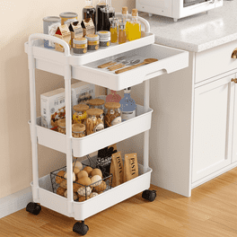 Kitchen Organizer Tier Salon Trolley TASALON Premium Rolling Salon