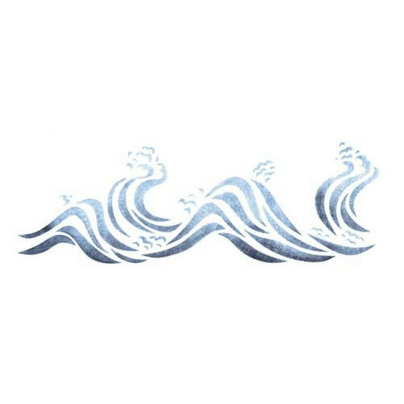 Rolling Waves Wall Stencil SKU #1420 by Designer Stencils