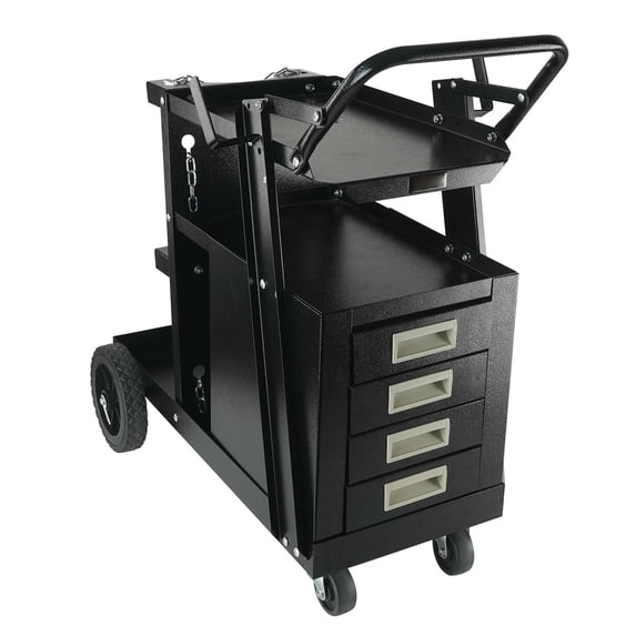 Welding Rims Rolling Welding Cart 2 Tier 4 Drawer 265 lb 360 Degree Swivel Wheels ...