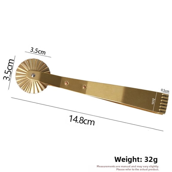 Rolling Wheel Pastry Tweezers For Cake Embossing And Steak Garnish Copper Tool