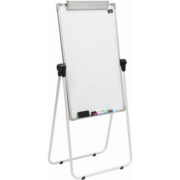 Rolling WhiteBoard with Stand, Double Sided Magnetic Dry Erase Boards Height Adjustable, Portable Standing White Board for Home School Office Classroom Restaurant(36"×24")