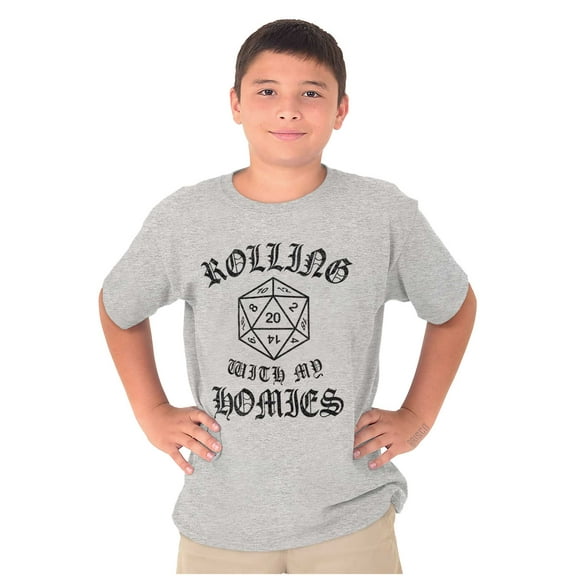 Rolling With My Homies Dungeon Game Crewneck T Shirts Boy Girl Teen Brisco Brands L