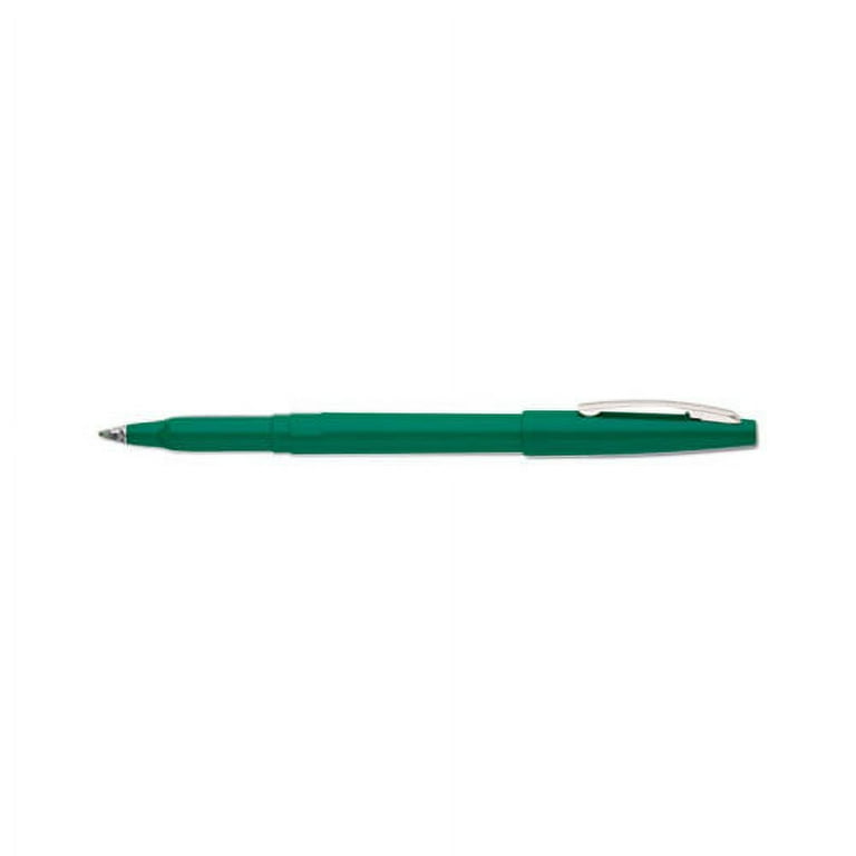 Rolling Writer Roller Ball Pen, Stick, Medium 0.8 mm, Green Ink, Green Barrel, Dozen