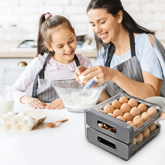 Rolling for Refrigerator - Roll down Organizer Container Tray for Fridge Storage Box with Lid for Food, Kitchen, 8.9 x 8.3 x 5.7 in, (Gray), Ccwuwei