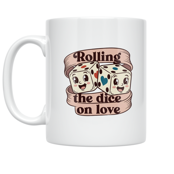 Rolling the Dice on Love - Wedding Board Game Enthusiast - 11 oz Ceramic Coffee Mug
