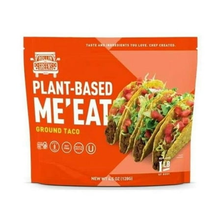 Rollingreens 4.5 oz Plant-Based Ground Taco Meat - Pack of 12