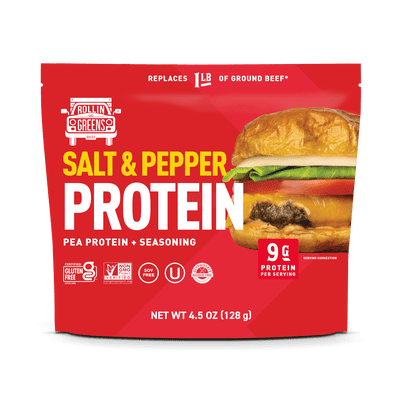 Rollingreens Plant-Based Ground Salt & Pepper Me'eat, 4.5 oz Pouch, 1 Count