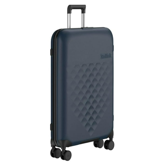 Rollink Flex 360 21-Inch International Carry-On Fully Collapsible Hardshell Suitcase with 4-Spinner Wheels, TSA-Lock, and Telescopic Extendable Handle (Atlantic Blue)