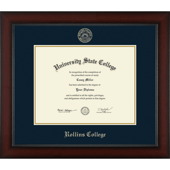 Rollins College Diploma Frame, Document Size 11" x 8.5"