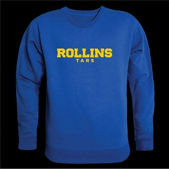 Rollins College Tars Arch Crewneck Pullover Sweatshirt Sweater - Royal, Medium