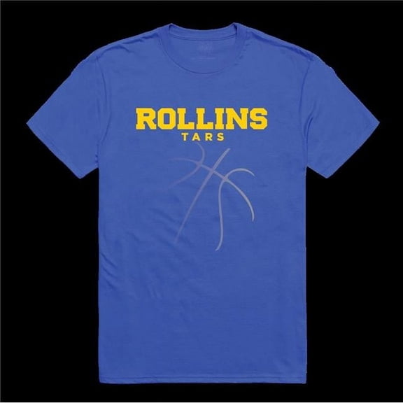 Rollins College Tars College Basketball T-Shirt, Royal - Medium