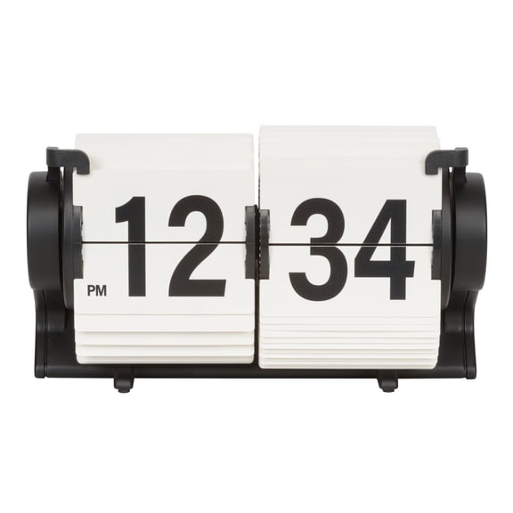 Rollins Mini Mechanical Flip Analog Quartz Tabletop Clock