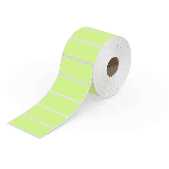 Rollo Direct Thermal 2x1 Sticker Labels (Roll of 1,000 Green Labels)