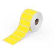Rollo Direct Thermal 2x1 Sticker Labels (Roll of 1,000 Yellow Labels)