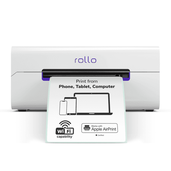 Rollo Wireless Label Printer - Wi-Fi Thermal Printer for Shipping Packages - AirPrint from iPhone, iPad, Mac - 4x6, Supports Windows, Chromebook, Android, Linux