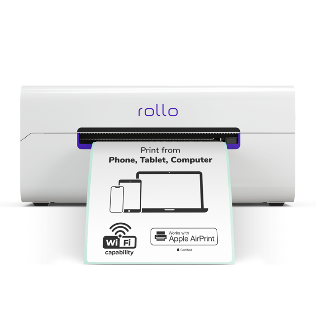 Rollo Wireless Shipping Label Printer WiFi Thermal Label Printer for