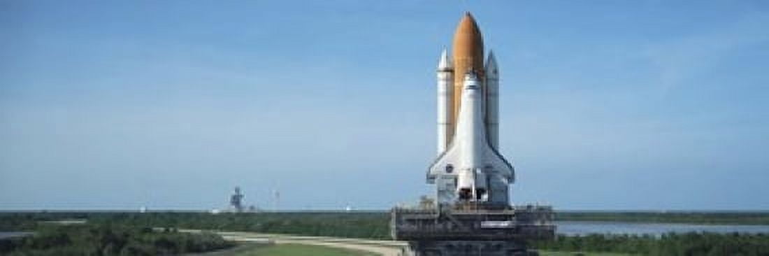 Rollout of Space Shuttle Discovery NASA Kennedy Space Center Cape Canaveral Brevard County Florida USA Canvas Art - Panoramic Images (18 x 6)