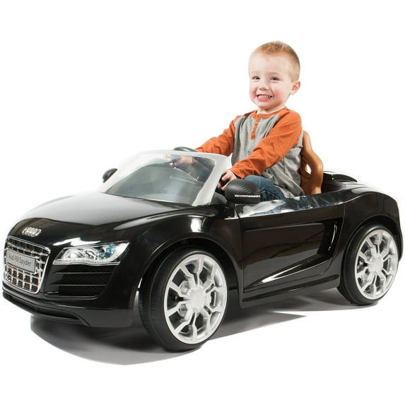 Rollplay Audi R8 Spyder 6 Volt Battery-Powered Ride-On Vehicle, Black