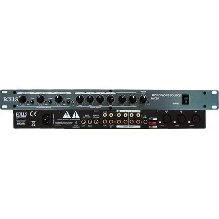 Rolls 19''W x 1.75''H x 6''D Mic-Source Mixer