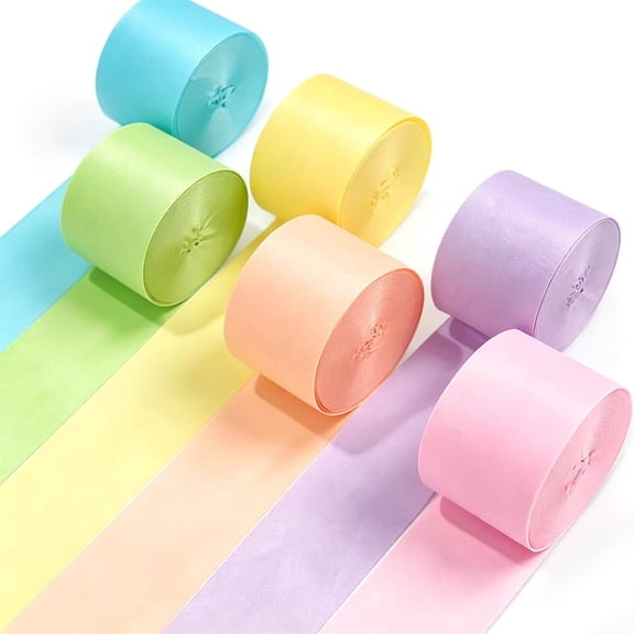 Rolls Crepe Paper Craft Streamers,6Colors Rainbow Party Streamers for Birthday,Graduation, Wedding, Christmas Decorations