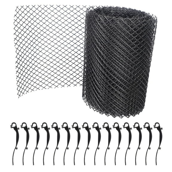 Rolls Gutter Protection Mesh Guard with 15 Fixing Clips Leaf Mesh Roll Width 18cm*Length 8M (Nails 15)