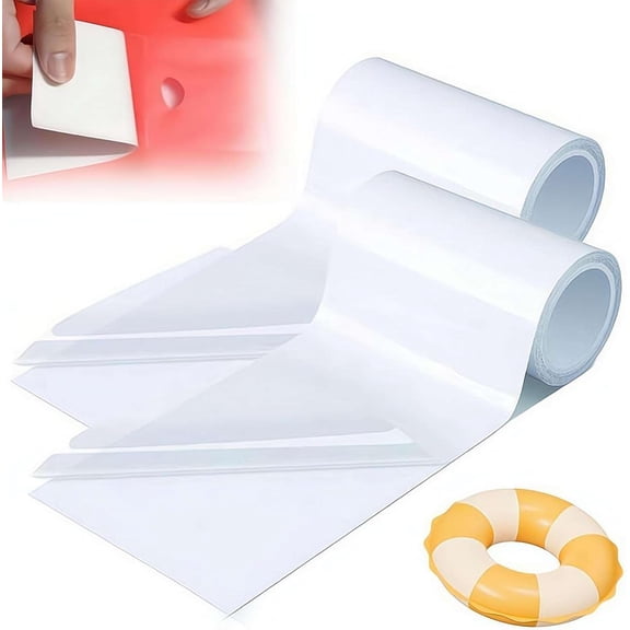 Rolls High-Viscosity Clear TPU Pool Patch Repair Kit,Inflatable Patch Repair Kit Waterproof Heavy Duty, Self-Adhesive Pool Liner Patches for Bounce House,Tent,Canvas,Canopy,Swimming Ring