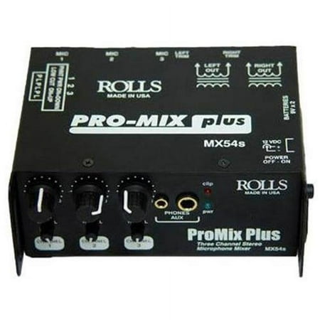 Rolls MX54S Pro Mix Plus 3 Ch Mic Mixer