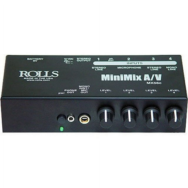 Rolls MX56C Minimax Av Xlr Rca 1/4 1/8 Mixer