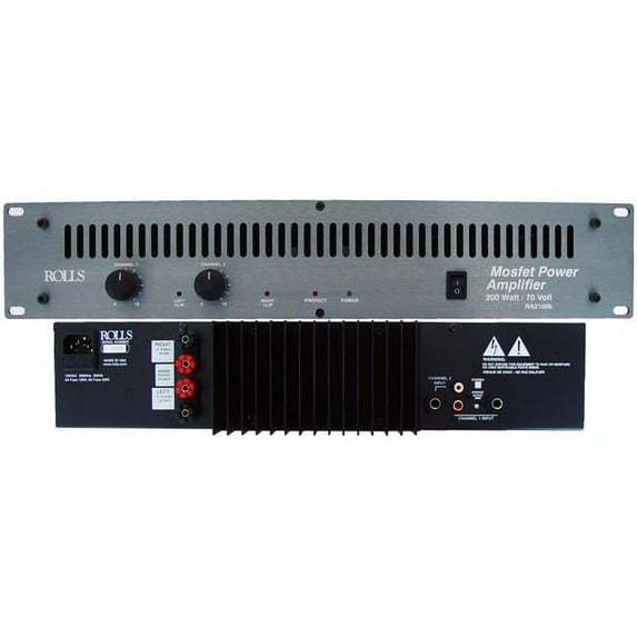 Rolls RA2100b 2-Channel 100 Watts/RMS Channel @ 4 Ohms Power Amplifier