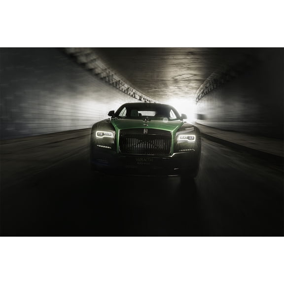 Rolls-Royce Wraith Black Badge Sportive Collection Indoor Decor - 20x30 Inch Laminated Poster - Stunning Detail and Bold Colors