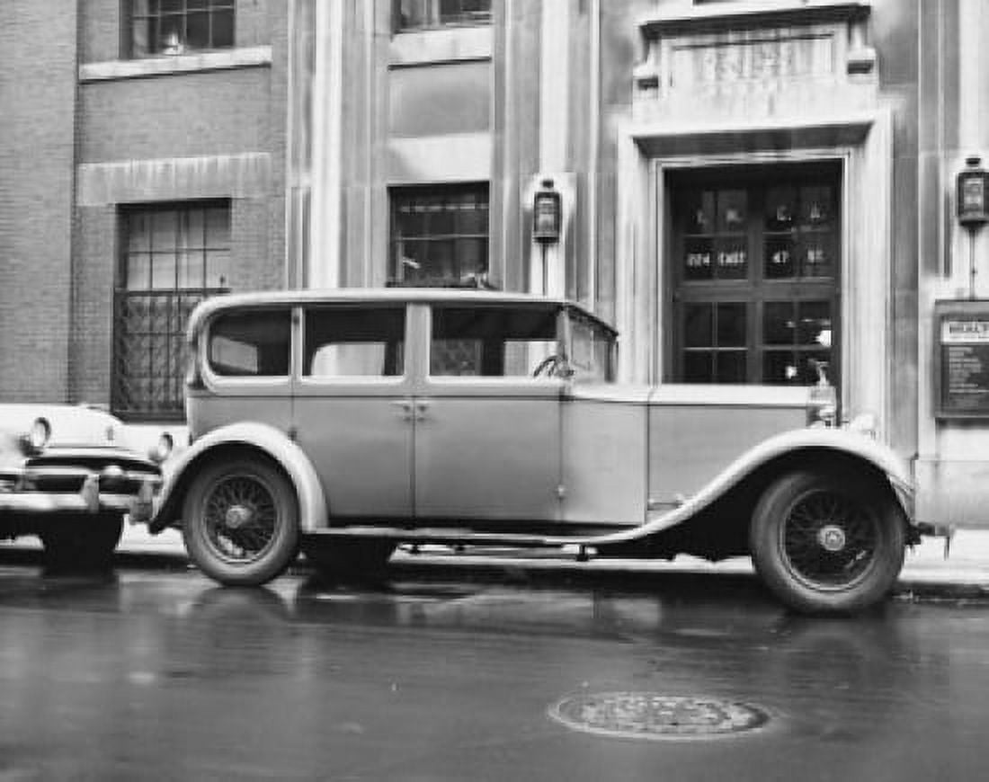 Rolls Royce parked on the road Canvas Art - (24 x 36)